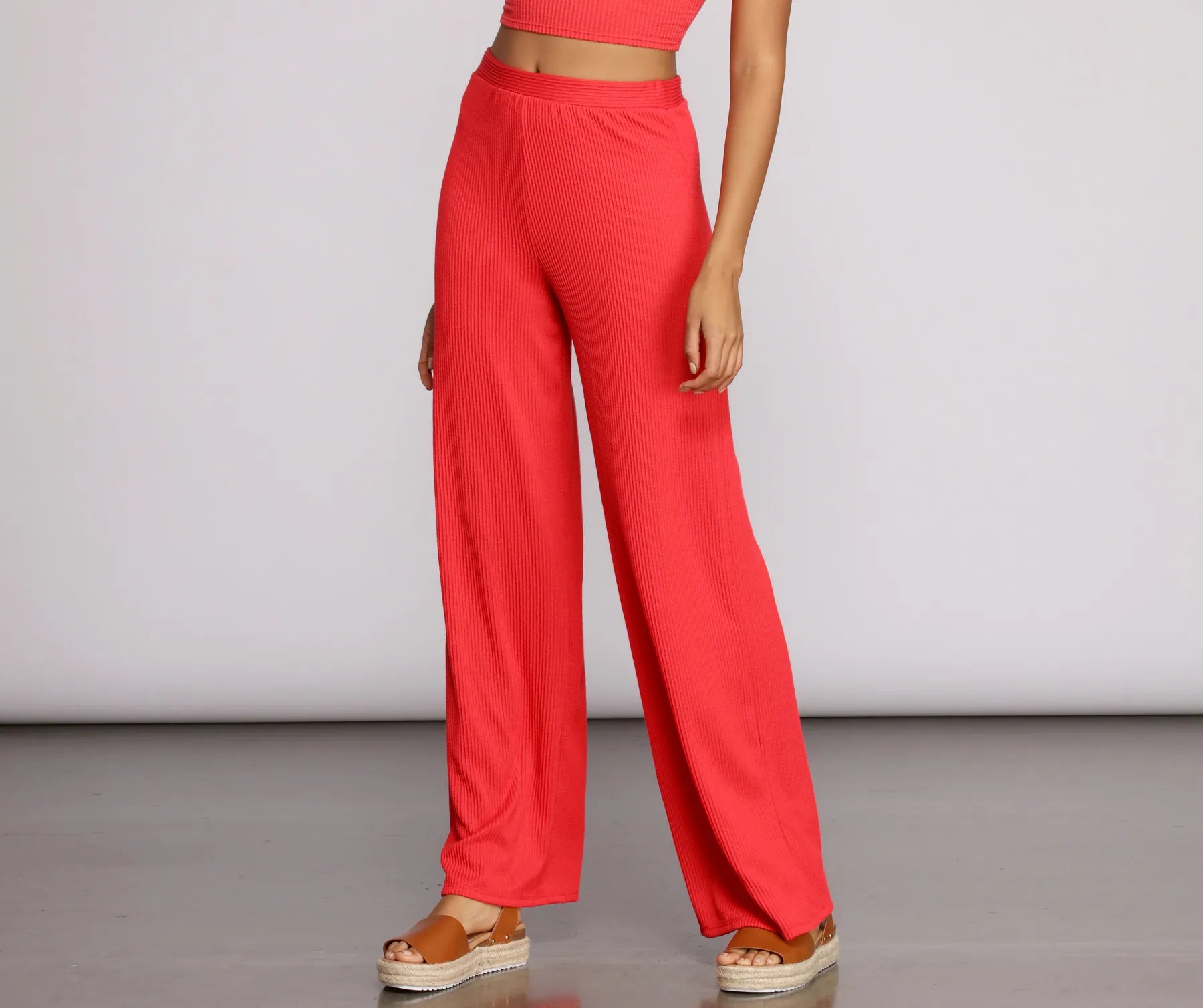 Price Rollback Keeping Knit Sassy Wide Leg Pants