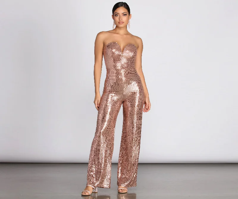 Weekend Specials to Enjoy Sweetheart In A Sequin Jumpsuit
