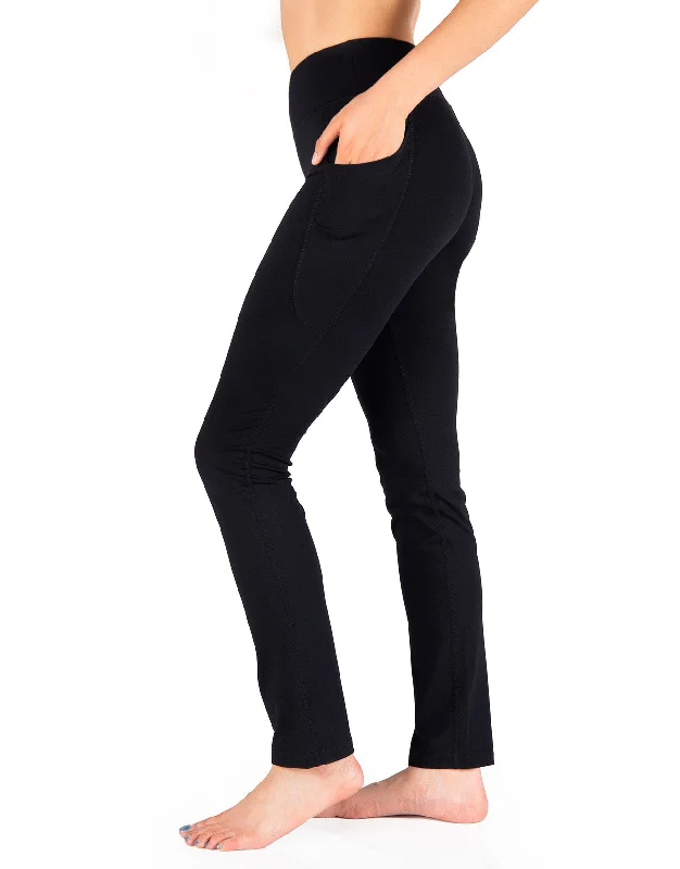 Deep Discounts Essential Straight Leg Yoga Pants, Side Pockets