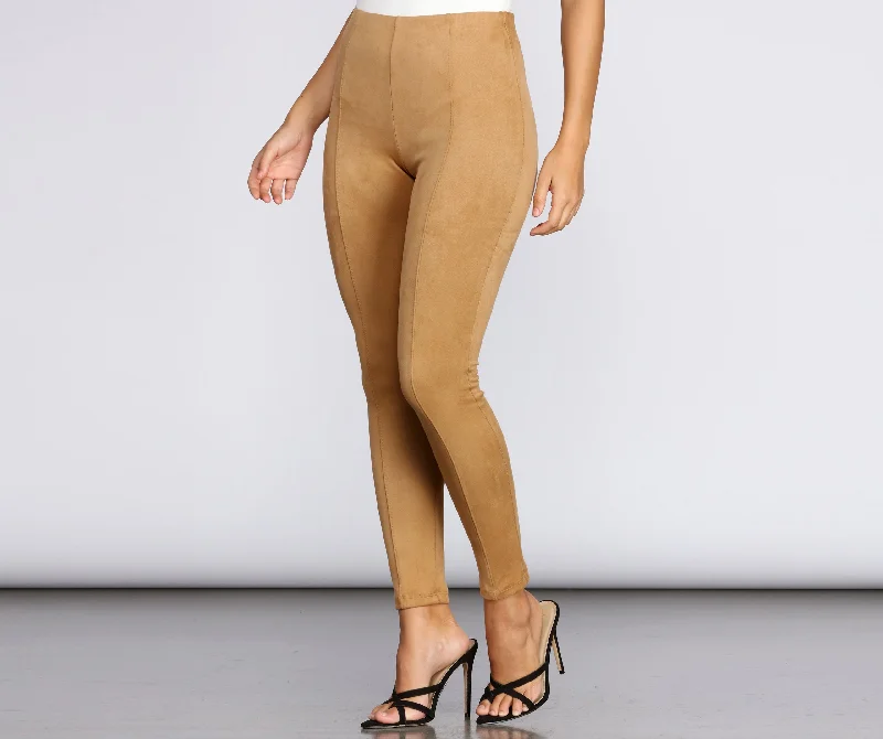 Midnight Madness High Waist Faux Suede Pants