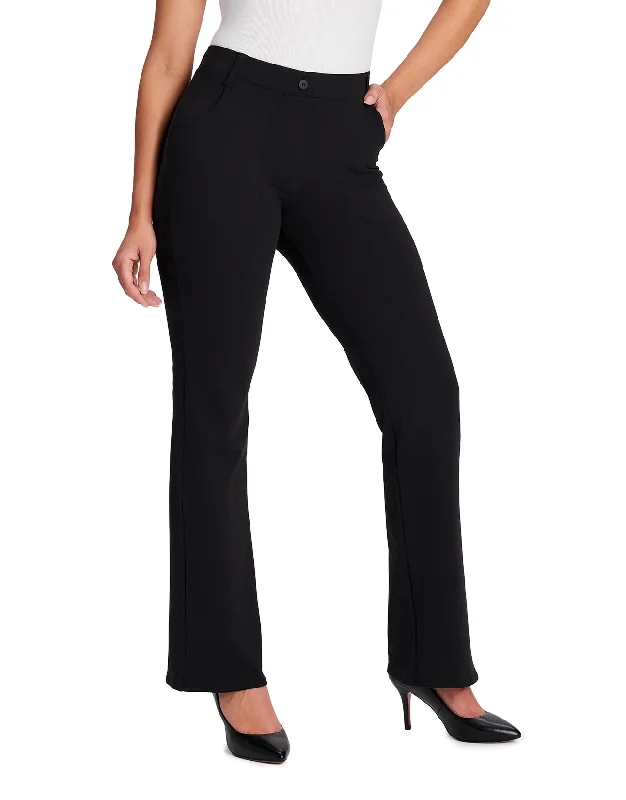Bargain Prices Bootcut Yoga Dress Pants, 4 Pockets (Black)