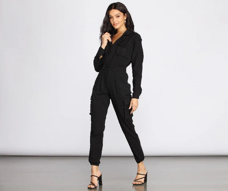 Weekend Savings Extravaganza Suit Yourself Utility Cargo Jumpsuit