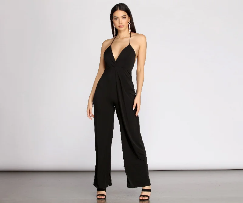 Time-Limited Offer V Ready Jumpsuit