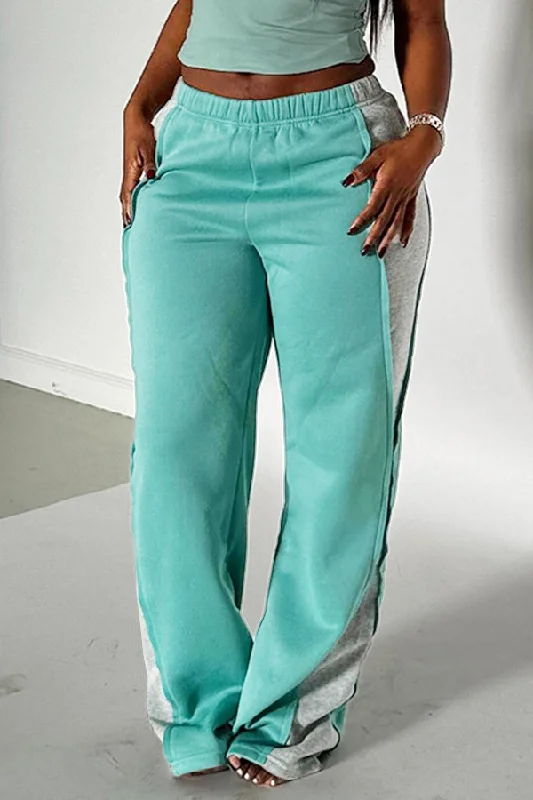 Early Bird Discount Casual Contrast Color Sweatshirt Pants