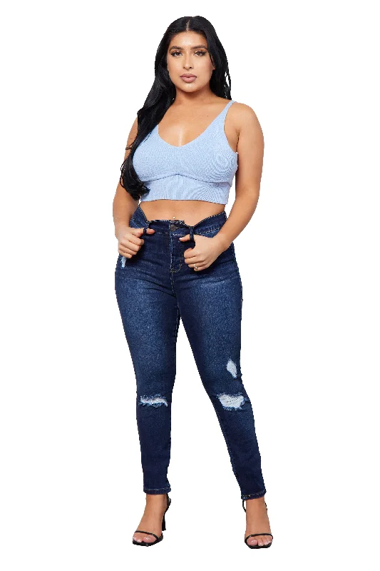 Savings Event Goddess Skinny Destruction Jeans