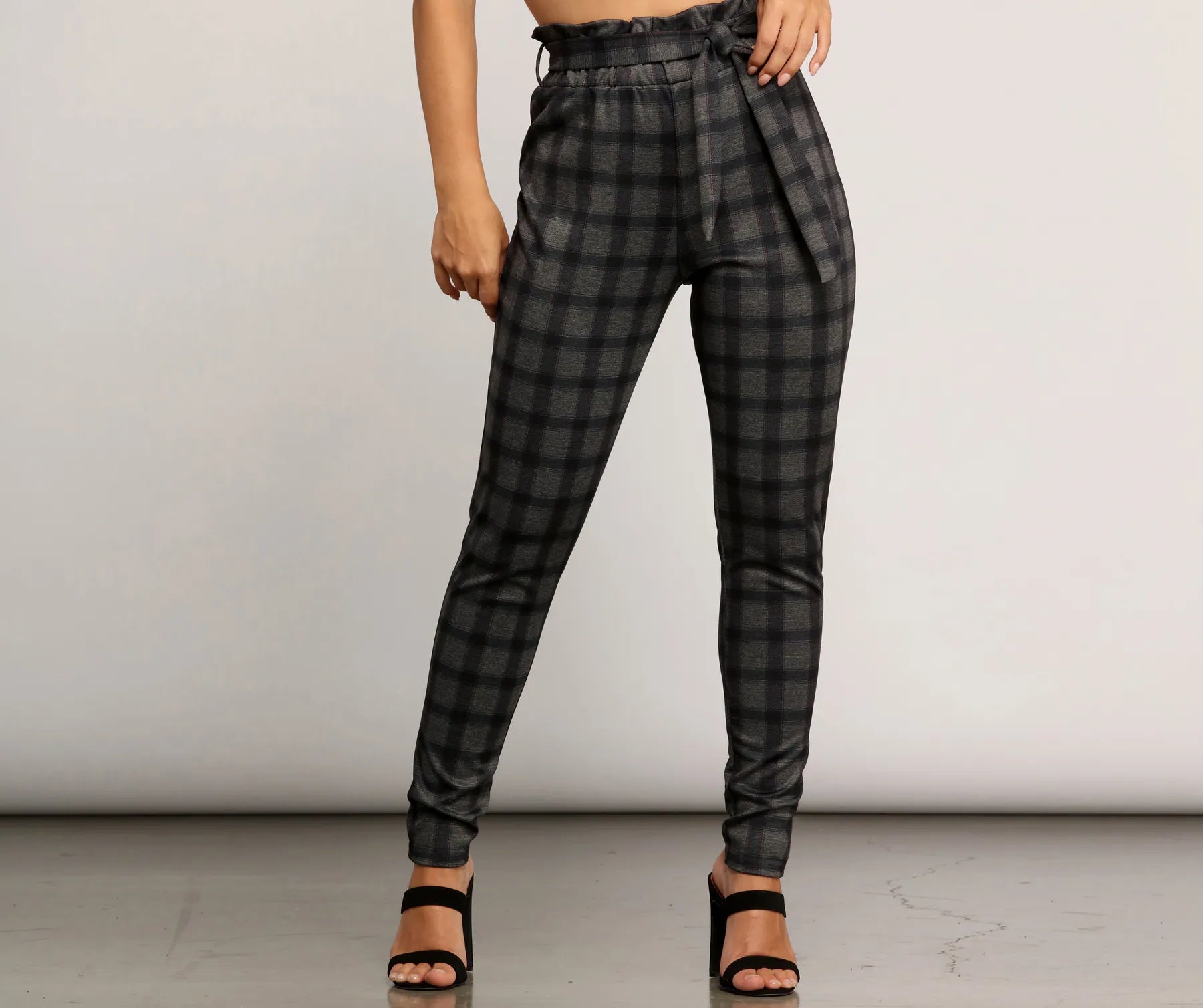 Discount Mania Mad For Plaid Paperbag Pants