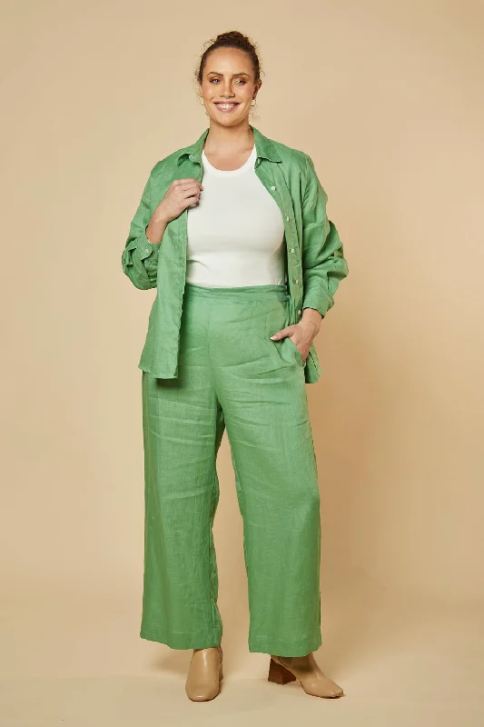 While Supplies Last Camille Wide Leg Pant in Jadesheen