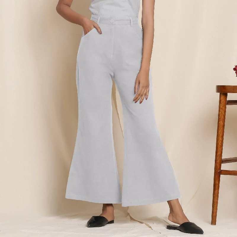 Exclusive Weekend Offers Inside Cloudy Grey Warm Cotton Flannel Bootcut Pant