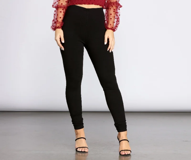 Weekend Bargains Await You High Rise Twill Skinny Stretch Pants