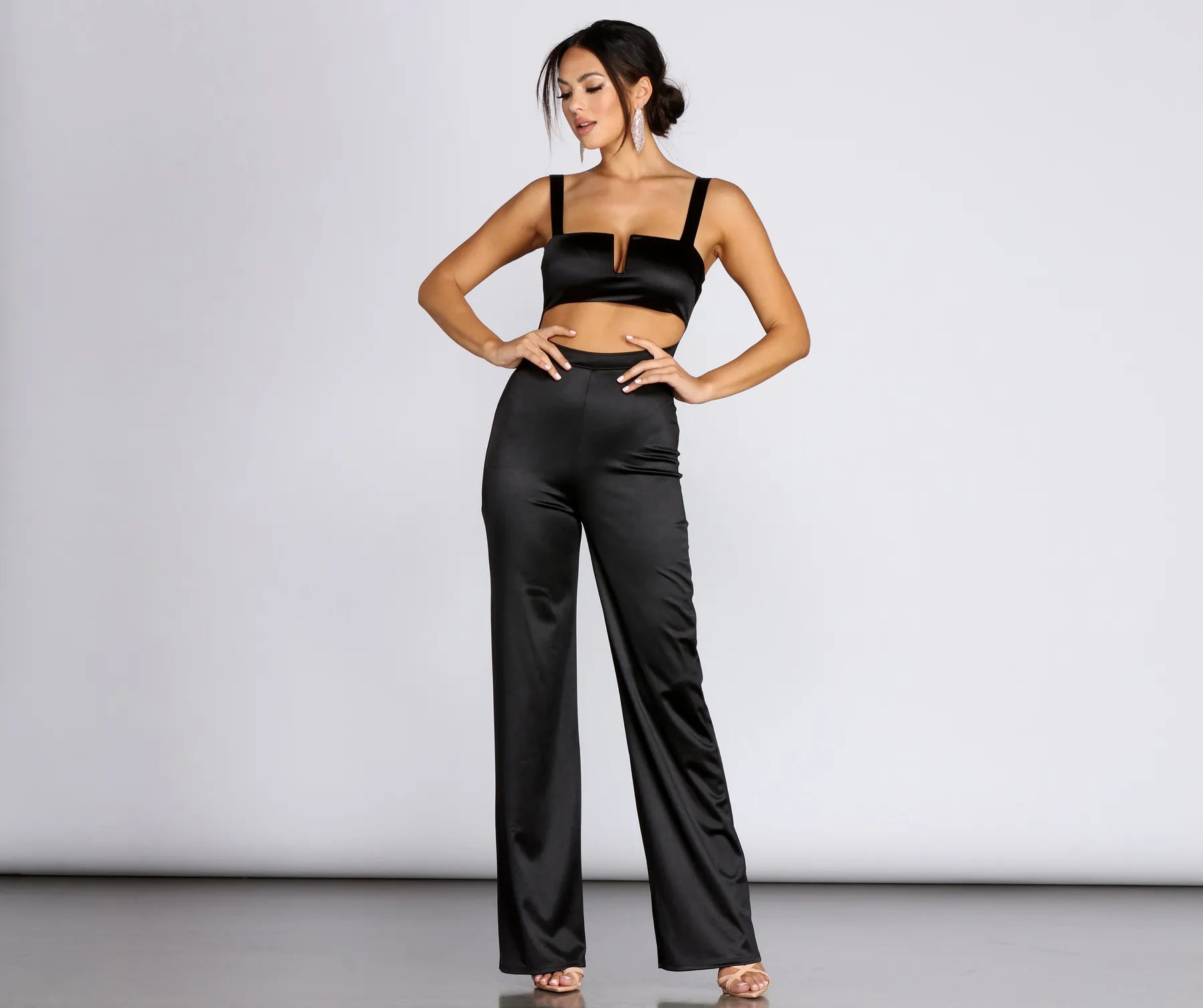 Weekend Savings Fiesta The A-List Satin Jumpsuit