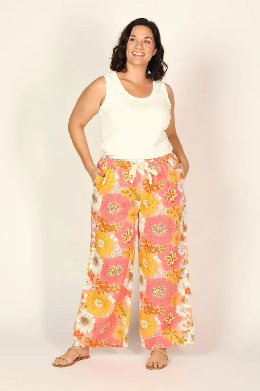 Hurry In Breezy Relaxed Linen Pant in Vienna