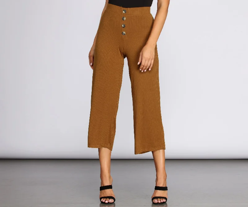 Weekend Savings Extravaganza Relaxed And Ribbed Crop Pants