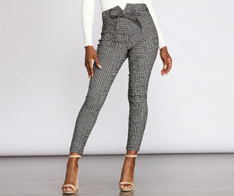 New Markdowns Such A Classic Tie Front Jacquard Pants