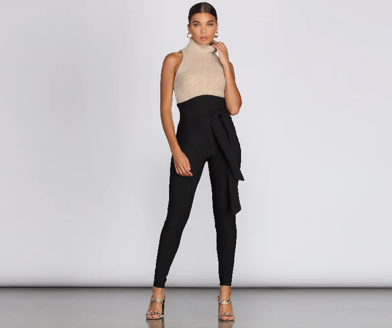Buy Now On High Tie Waist Pants
