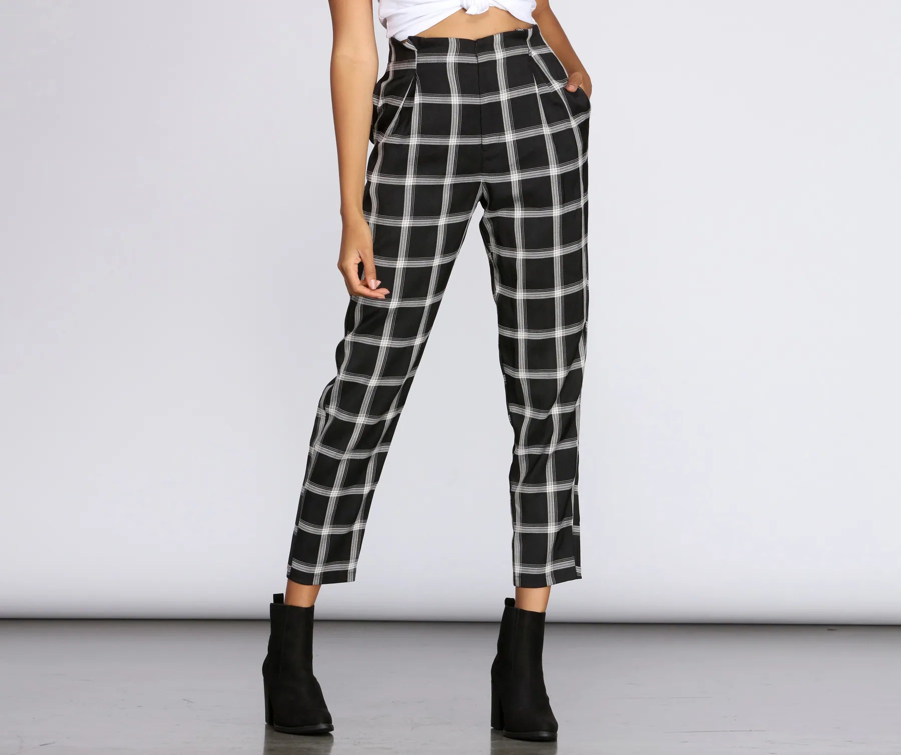 Midnight Sale Plaid Perfection High Waist Pants