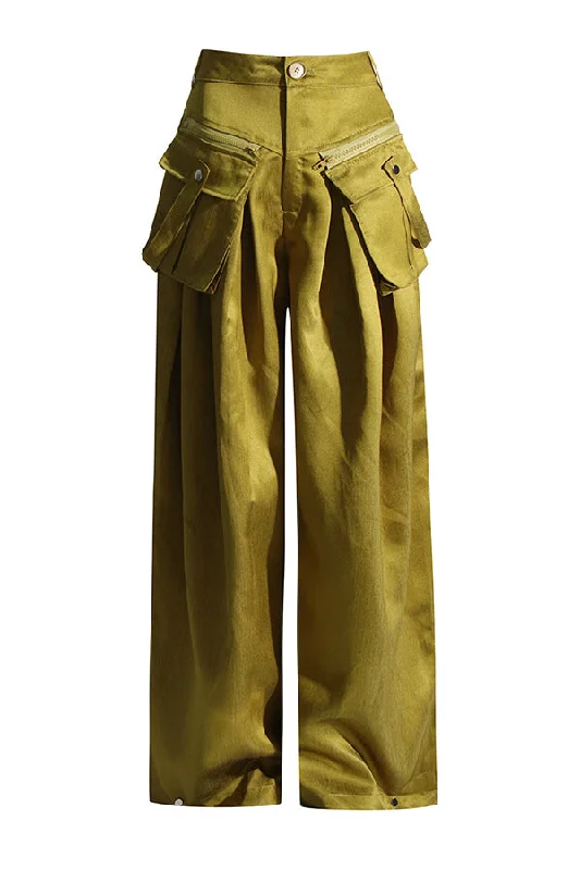 Special Savings Fashion Zip Detail Flap Pocket Pants