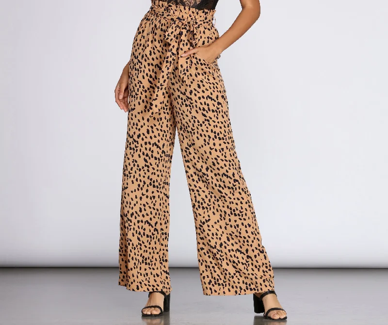 Weekend Steals Await Serious Style Spotted Tie Waist Pants