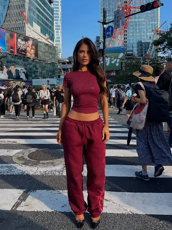 Low Cost KARINA SWEATPANTS CHERRY