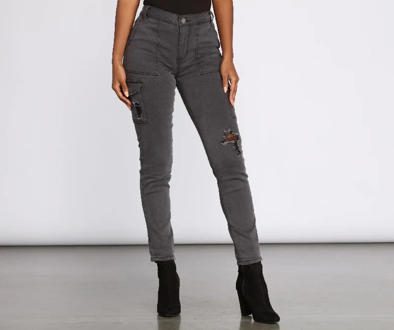 Unmissable Sale High Rise Skinny Cargo Pants