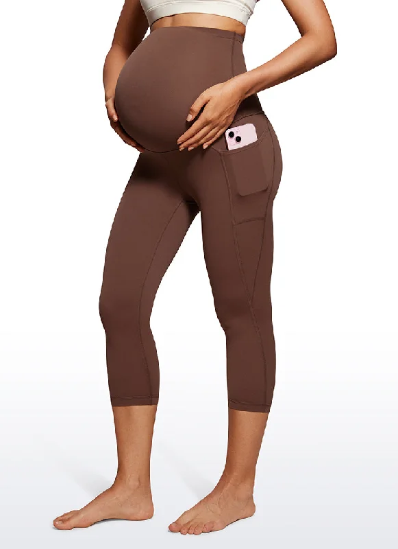 Epic Deals Butterluxe Maternity Leggings with Pockets 21"- Super High Waist