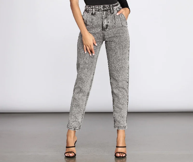 Weekend Savings Delight High Rise Acid Wash Skinny Jeans