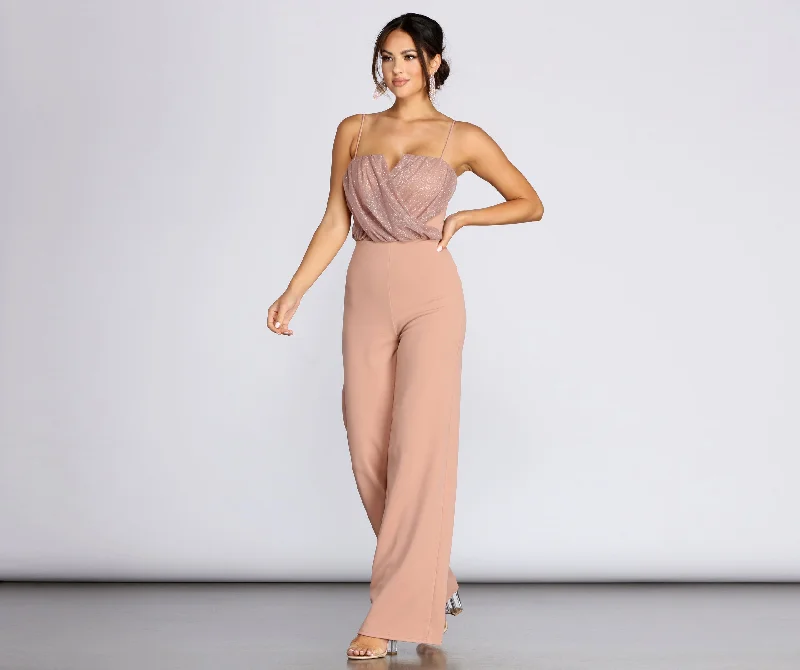Weekend Bargains to Relish Glow Goddess Glitter Jumpsuit