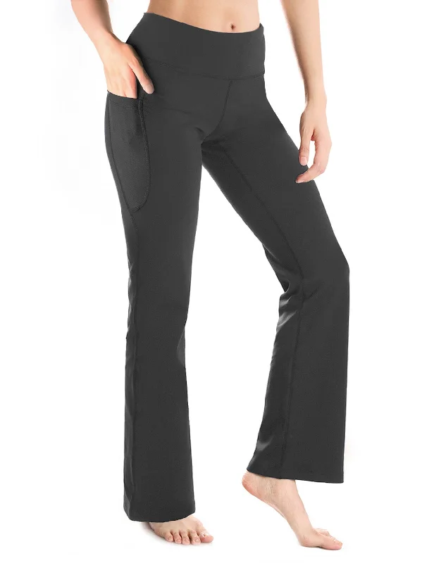 Weekend Flash Sale Essential Bootcut Yoga Pants, Side Pockets (Graphite Grey)
