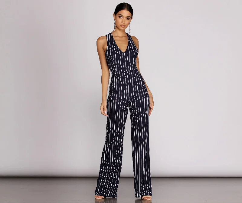 Great Bargains Stripe A Pose Jumpsuit