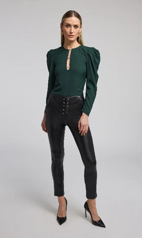 Stock Up RYDER VEGAN LEATHER LACE-UP LEGGING