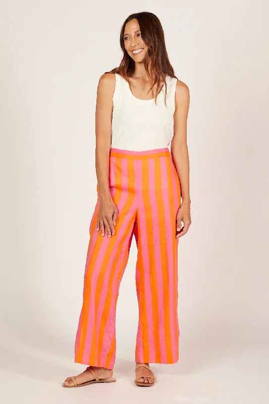 Overstock Camille Linen Wide Leg Pant in Afterglow
