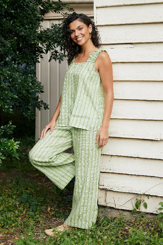 Special Savings Camille Wide Leg Linen Pant in Sage