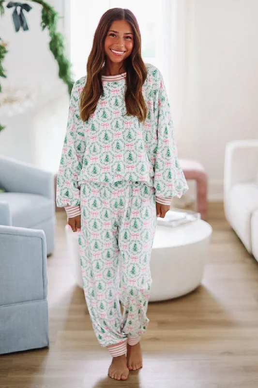 Price Fest Santa's Fav Loungewear Pants - Ivory