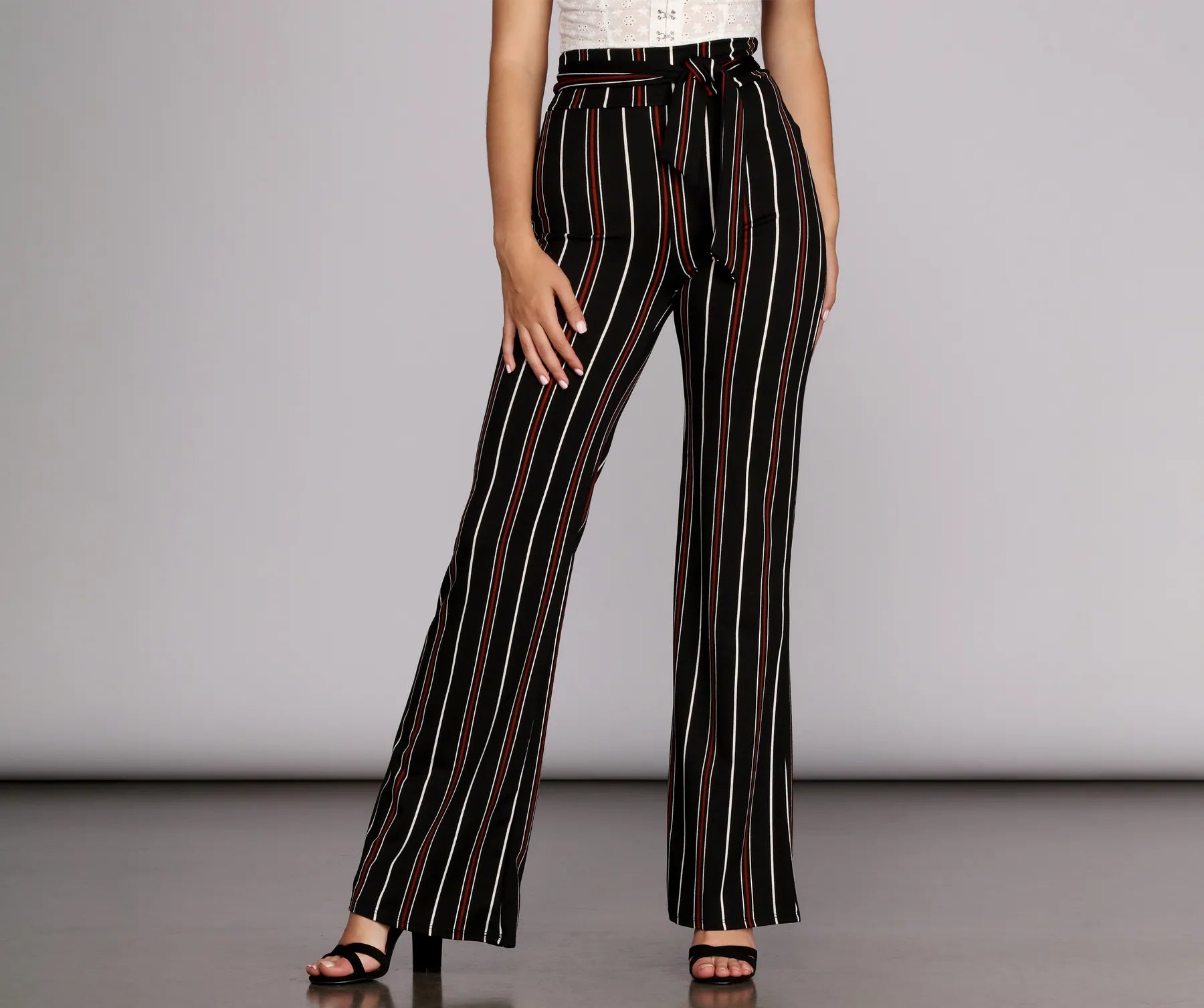 Mega Sale Stylin Striped High Waist Pants