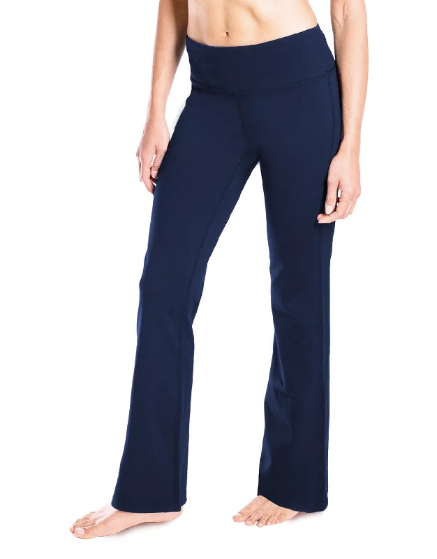 Exclusive Deal Essential Bootcut Yoga Pants (Navy Blue)