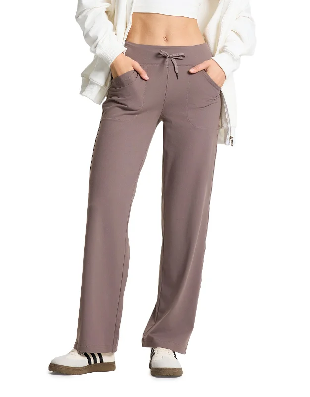 Price Reduction Essential Wide Leg Yoga Pants (Taupe)