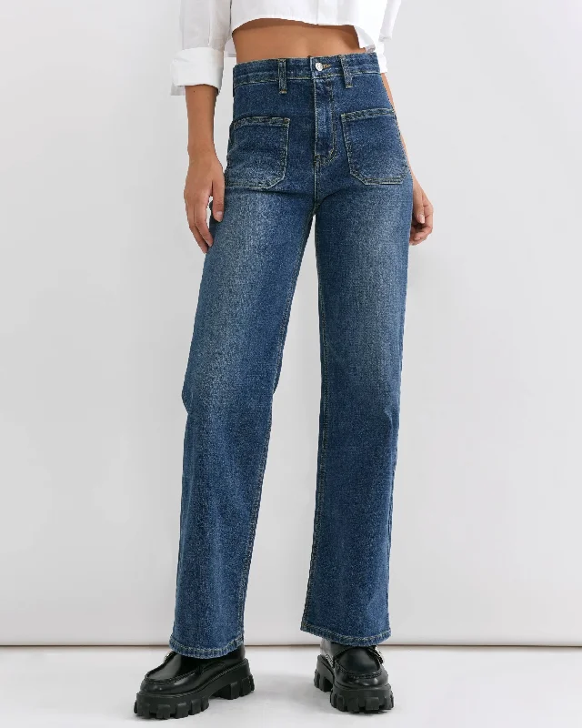 New Arrival Kara Pocket Denim Jeans