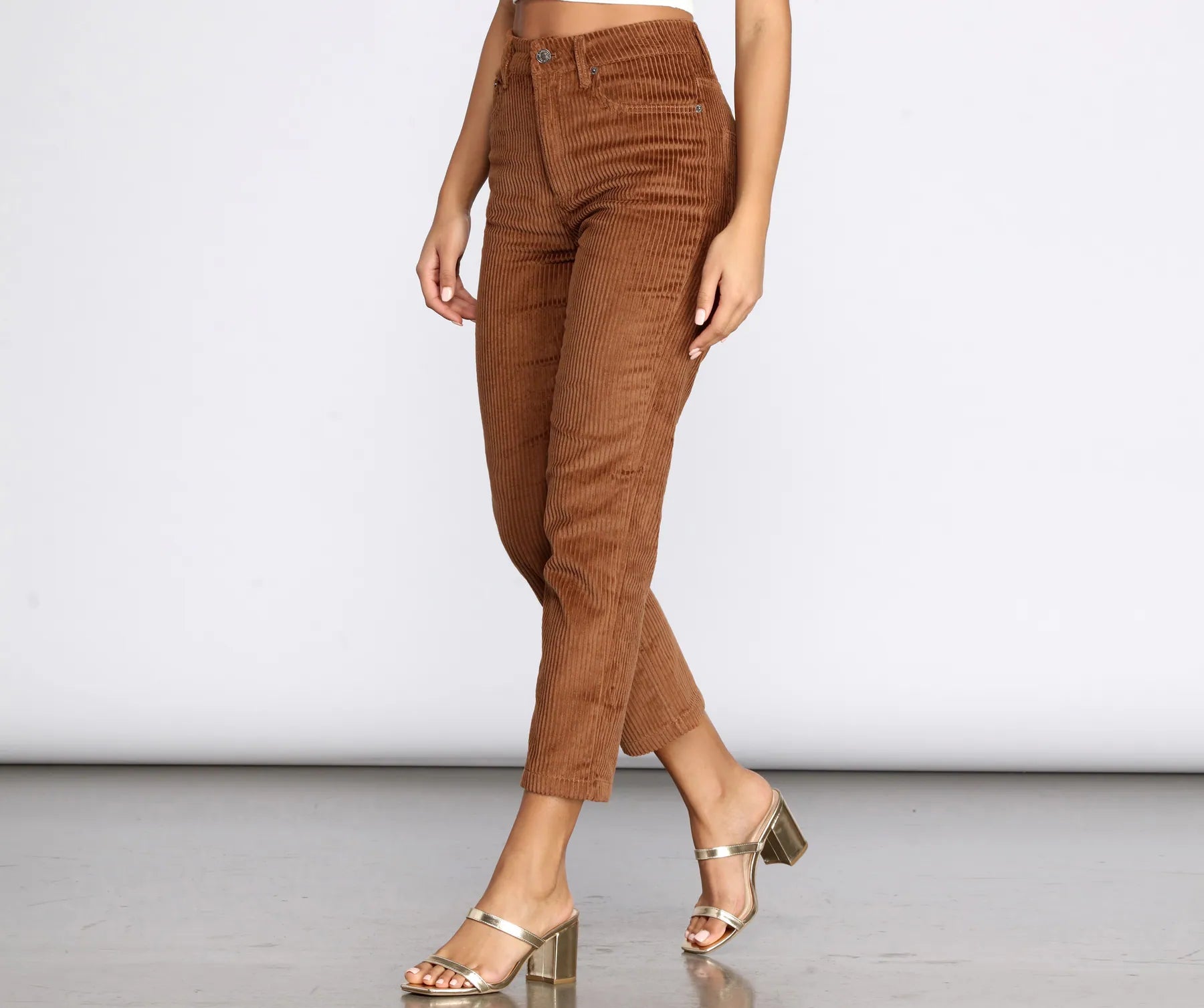Don’t Miss Out Casually Corduroy Tapered Pants