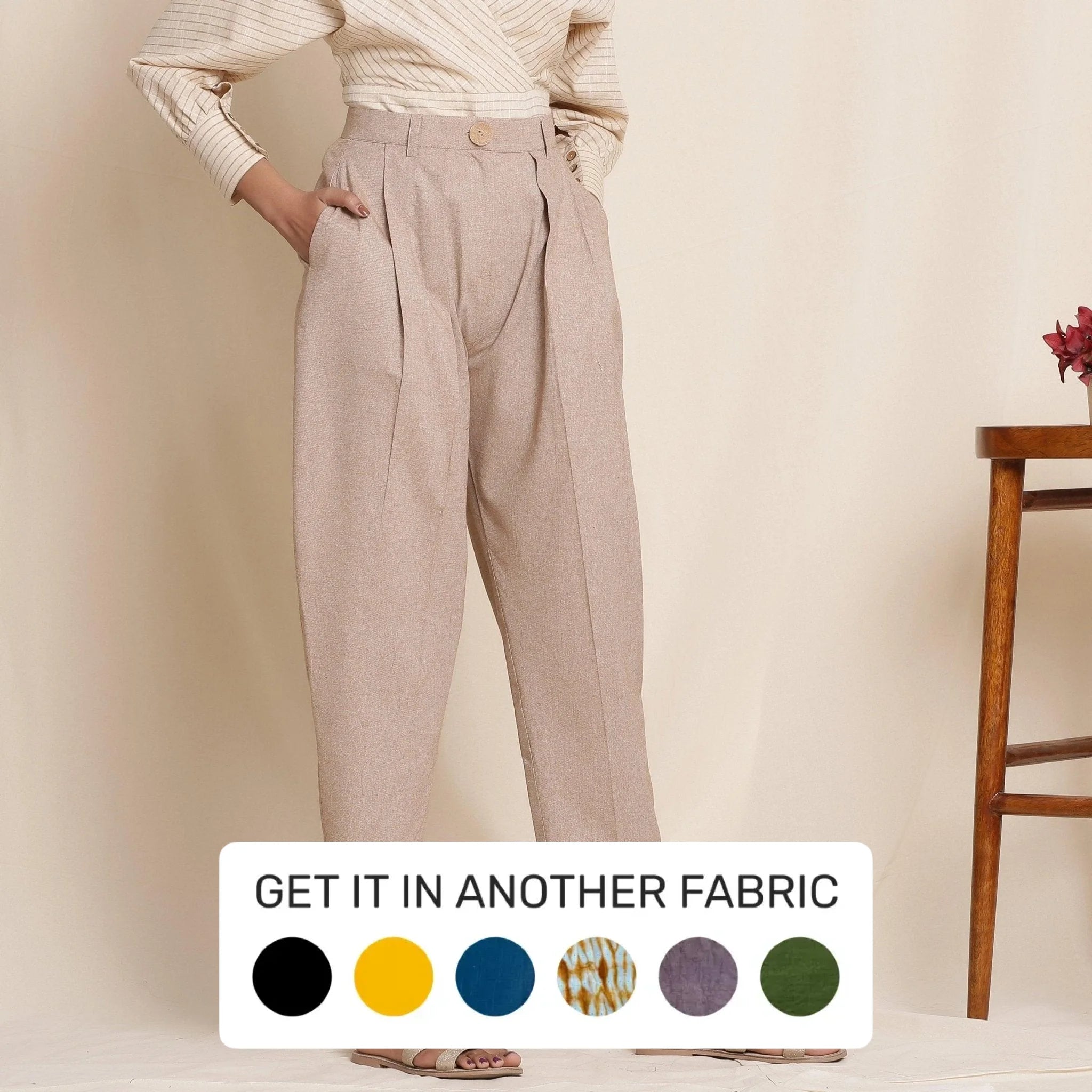 Weekend Savings Spectacular Dusk Brown Cotton High-Rise Pegged Chino Pant