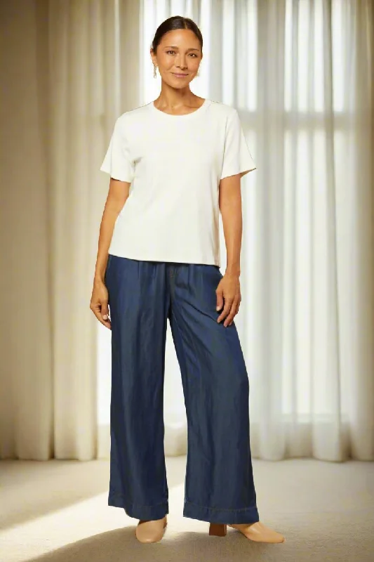 Big Deal Breezy Regular Length Relaxed Tencel Pant in Dark Wash