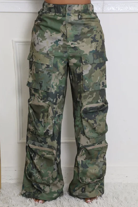 Weekend Deals That Wow Stylish Camouflage Multi Pocket Cargo Pants