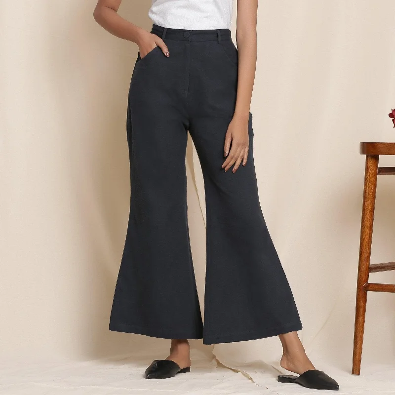 Value Deals Moonlight Black Warm Cotton Flannel Bootcut Pant