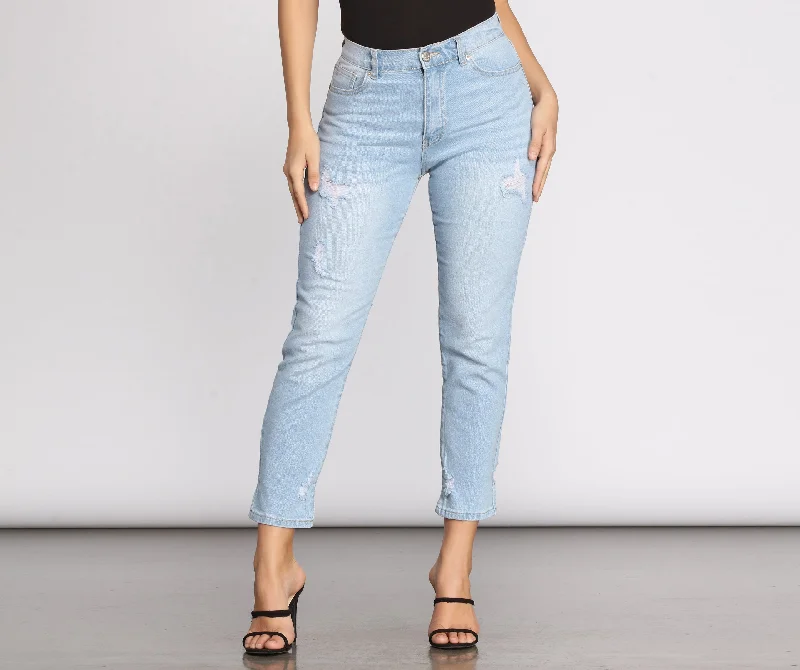 Price Drop High Rise Light Wash Denim Pants
