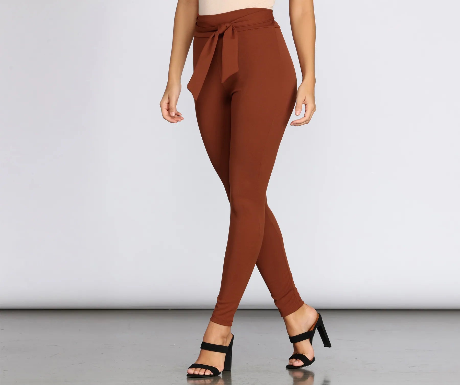 Markdown Madness Office Hottie High Waist Tie-Front Pants