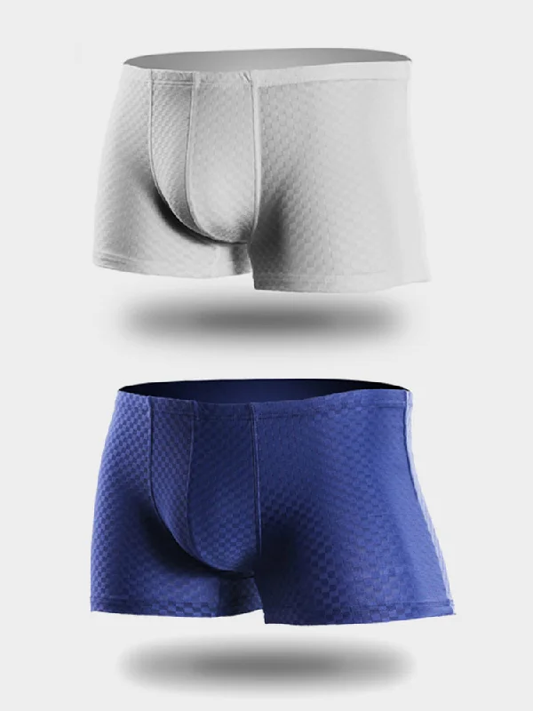 Last Chance 2 Pack Breathable Grid Ice Silk Men's Underwear
