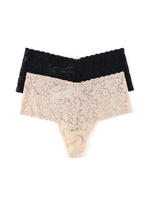 Special Price 2 Pack Retro Lace Thong