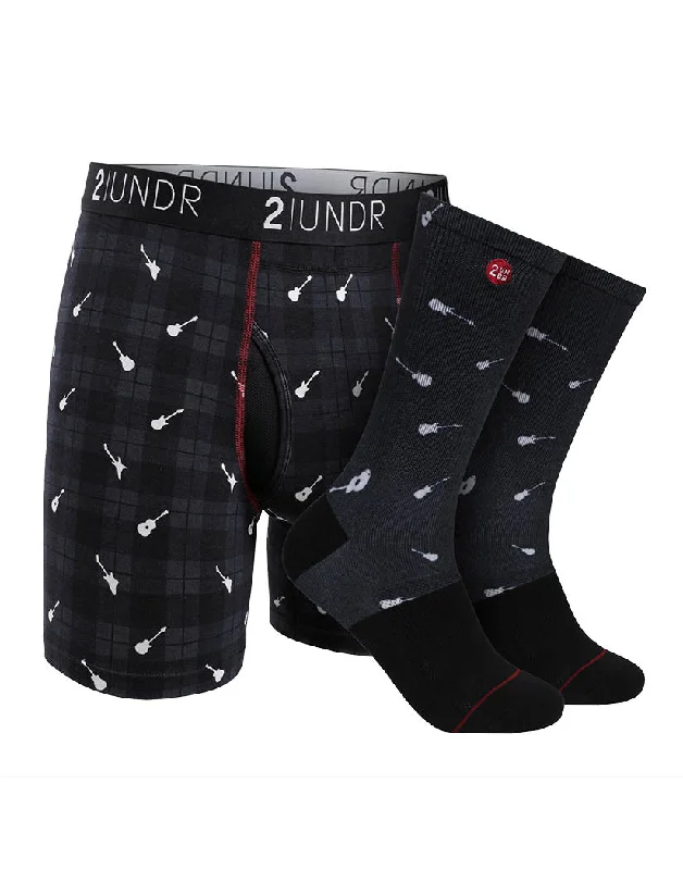 Online Specials 2UNDR Swing Shift Print Boxer Brief And Sock Pack 2U01BS