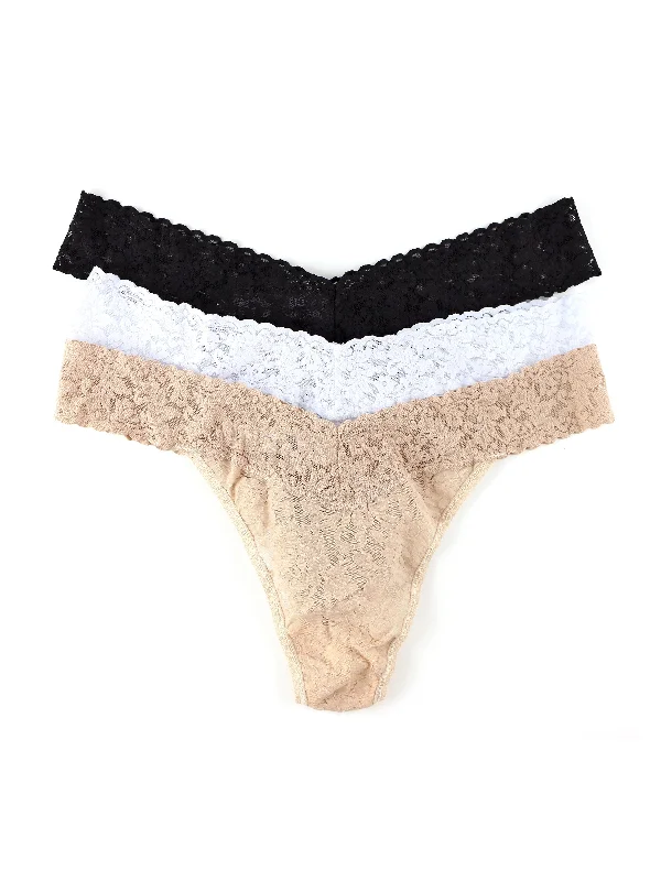 Weekend Offers That Impress 3 Pack Plus Size Original Rise Thongs