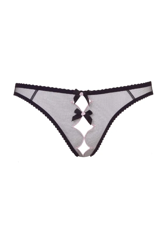 Weekend Discounts to Indulge In Lorna Ouvert Brief (Black/Pink)