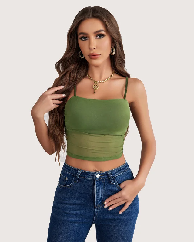 Unmissable Offer Spaghetti Strap Mesh Tank Top