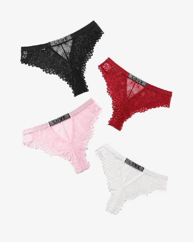Weekend Specials to Enjoy Lace Panty Rhinestone Underwear